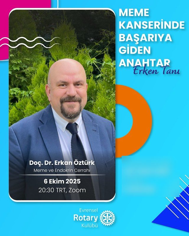 Meme kanseri farkındalık afişi: Doç. Dr. Erkan Öztürk, 6 Ekim 2025