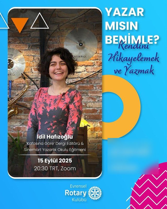 Yazar Mısın Benimle etkinlik afişi: İdil Hafızoğlu, 15 Eylül 2025